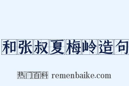 和张叔夏梅岭造句是什么意思的图片